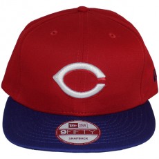 Casquette Snapback New Era - 9Fifty MLB Cotton Block - Cincinnati Reds - Red/Blue