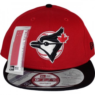 Casquette Snapback New Era - 9Fifty MLB Cooperstown Throwback Interchangeable - Toronto Blue Jays - Red/Black