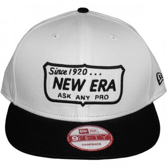 Casquette Snapback New Era - 9Fifty Ask Any Pro - White/Black