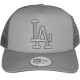 Casquette Trucker New Era - Adjustable MLB Tonal Clean Trucker - Los Angeles Dodgers - Grey