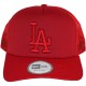 Casquette Trucker New Era - Adjustable MLB Tonal Clean Trucker - Los Angeles Dodgers - Red