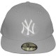 Casquette Fitted New Era - 59Fifty MLB Basic - New York Yankees - Grey/White