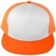 Casquette Filet Yupoong - Orange / Front blanc