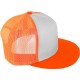 Casquette Filet Yupoong - Orange / Front blanc