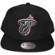 Casquette Snapback Mitchell & Ness - NBA Vintage Black & White Logo - Miami Heat