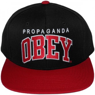 Casquette Snapback Obey - Throwback - Black-Red