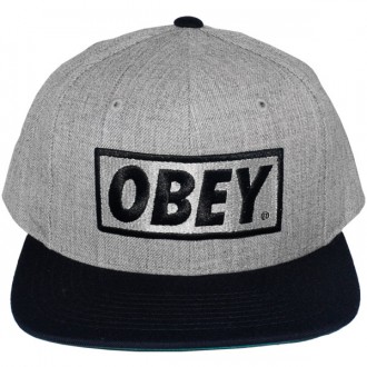 Casquette Snapback Obey - Original - Heather Grey-Black