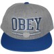 Casquette Snapback Obey - Obey Athletics - Heather Grey-Blue