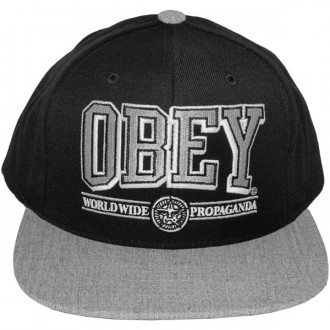 Casquette Snapback Obey - Obey Athletics - Black-Heather Grey