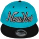 Casquette Snapback KB Ethos - New York - Turquoise / Noir