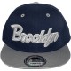 Casquette Snapback KB Ethos - Brooklyn - Bleu marine / Gris