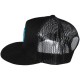 Casquette Filet Yupoong - NY - Noir / Turquoise