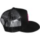 Casquette Filet Yupoong - NY - Noir / Rose