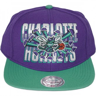 Casquette Snapback Mitchell & Ness - NBA Backboard Beak - Charlotte Hornets