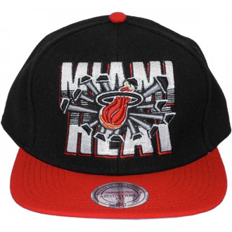 Casquette Snapback Mitchell & Ness - NBA Backboard Beak - Miami Heat