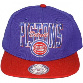 Casquette Snapback Mitchell & Ness - NBA Reverse Stack - Detroit Pistons