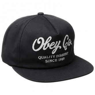 Casquette Snapback Obey - Quality Dissent Snapback - Black