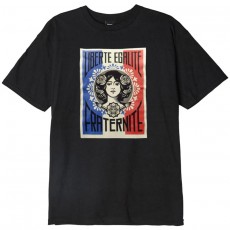 T-Shirt Obey - Liberty French Flag - Black