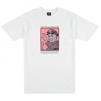 T-Shirt Obey - Suspicious Behavior - White