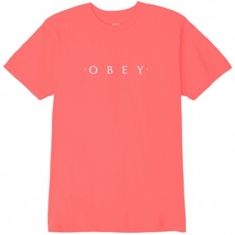 T-Shirt Obey - Novel Obey - Coral