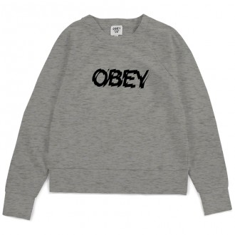 Sweat Shirt Femme Obey - Static Age - Heather Grey