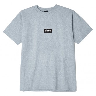 T-Shirt Obey - Obey Black Bar - Heather Grey
