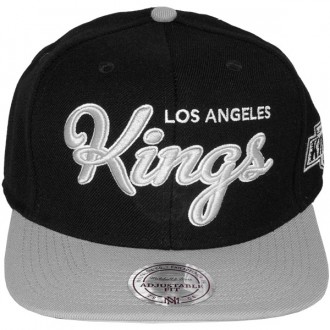 Casquette Snapback Mitchell & Ness - NHL Script Fitted - Los Angeles Kings