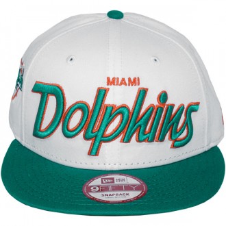 Casquette Snapback New Era - 9Fifty NFL Team Script - Miami Dolphins