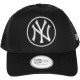 Casquette Trucker New Era - 9Forty MLB Metallic Medal Trucker Black/Silver - New York Yankees
