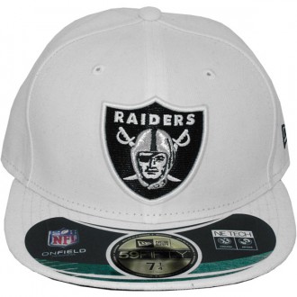 Casquette Fitted New Era - 59Fifty NFL On Field - White - Oakland Raiders