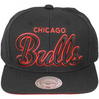 Casquette Snapback Mitchell & Ness - NBA Blackout Script - Chicago Bulls