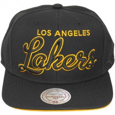 Casquette Snapback Mitchell & Ness - NBA Blackout Script - Los Angeles Lakers