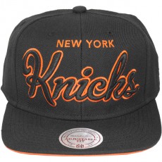 Casquette Snapback Mitchell & Ness - NBA Blackout Script - New York Knicks