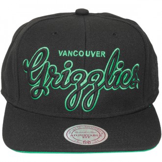 Casquette Snapback Mitchell & Ness - NBA Blackout Script - Vancouver Grizzlies