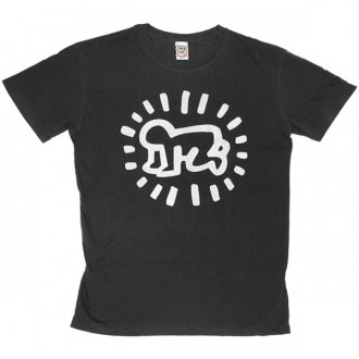 T-shirt Obey - Tees Limited Series - Keith Haring : Keith Haring - Dusty Black