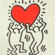 T-shirt Obey - Tees Limited Series - Keith Haring : Red Heart - White