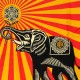 T-shirt Obey - Basic Tees - Peace Elephant - Black
