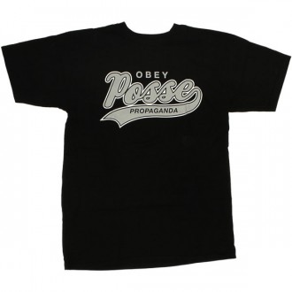 T-shirt Obey - Basic Tees - Posse Script 2 - Black