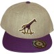 Casquette Snapback LRG - Skate Giraffe Hat - Light Heather Grey / Purple