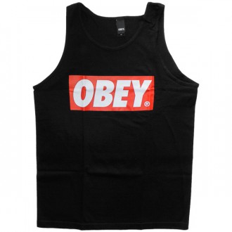 T-shirt Obey Tanks - Obey Bar Logo - Black
