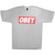 T-shirt Obey - Standard Issue Basic Tee - Obey Bar Logo - Heather Grey