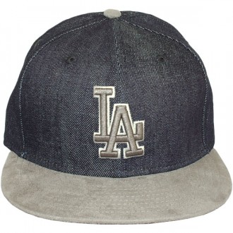 Casquette Snapback New Era - 9Fifty MLB Denim Suede - Los Angeles Dodgers