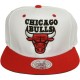 Casquette Snapback Mitchell & Ness - NBA Classic White/Red - Chicago Bulls