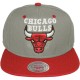 Casquette Snapback Mitchell & Ness - NBA Classic Grey/Red - Chicago Bulls