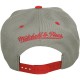 Casquette Snapback Mitchell & Ness - NBA Classic Grey/Red - Chicago Bulls