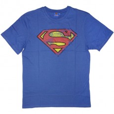 T-shirt DC Comics - Superman logo used - bleu