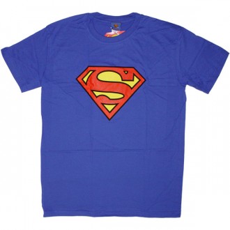 T-shirt DC Comics - Superman logo - bleu