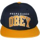 Casquette Snapback Obey - Throwback - Navy/Gold