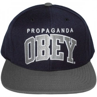 Casquette Snapback Obey - Throwback - Navy/Grey