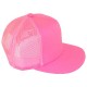 Casquette Filet Yupoong - Unie rose